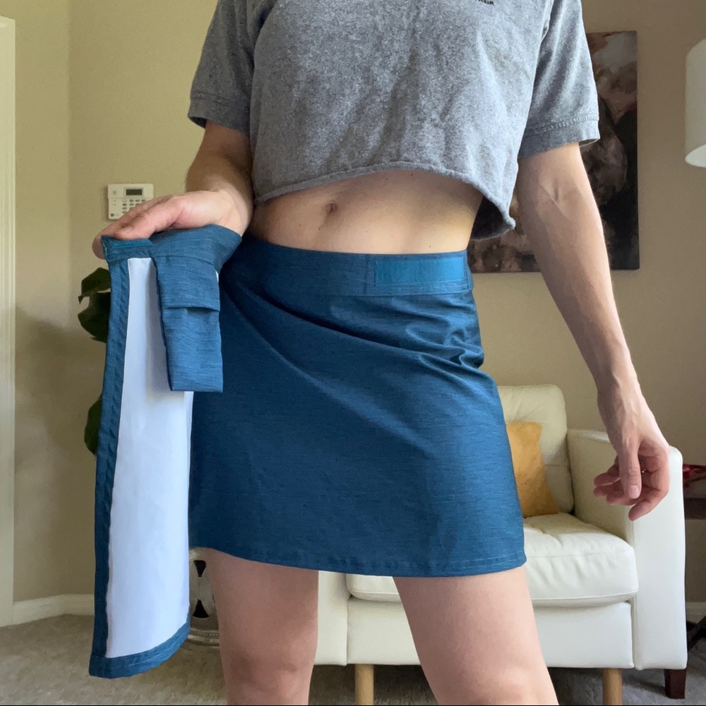 Rip Skirt Hawaii mini wrap skirt in Ocean Blue, size S